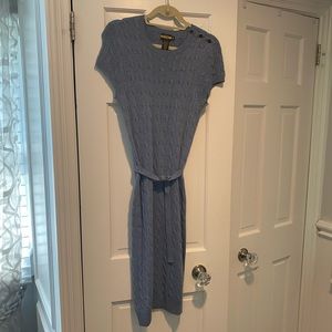 Rugby Ralph Lauren Cable Knit Belted Sweater Dress